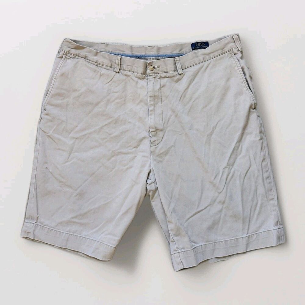 Polo Ralph Lauren Chino Shorts Mens 42T Beige Khaki Classic Fit 9.5” Cotton GUC